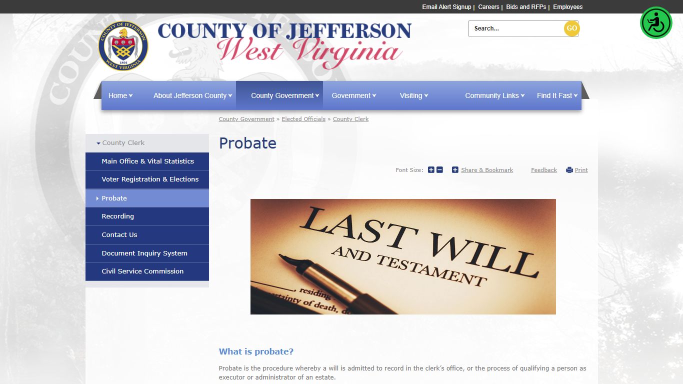 Probate | Jefferson County Commission, WV