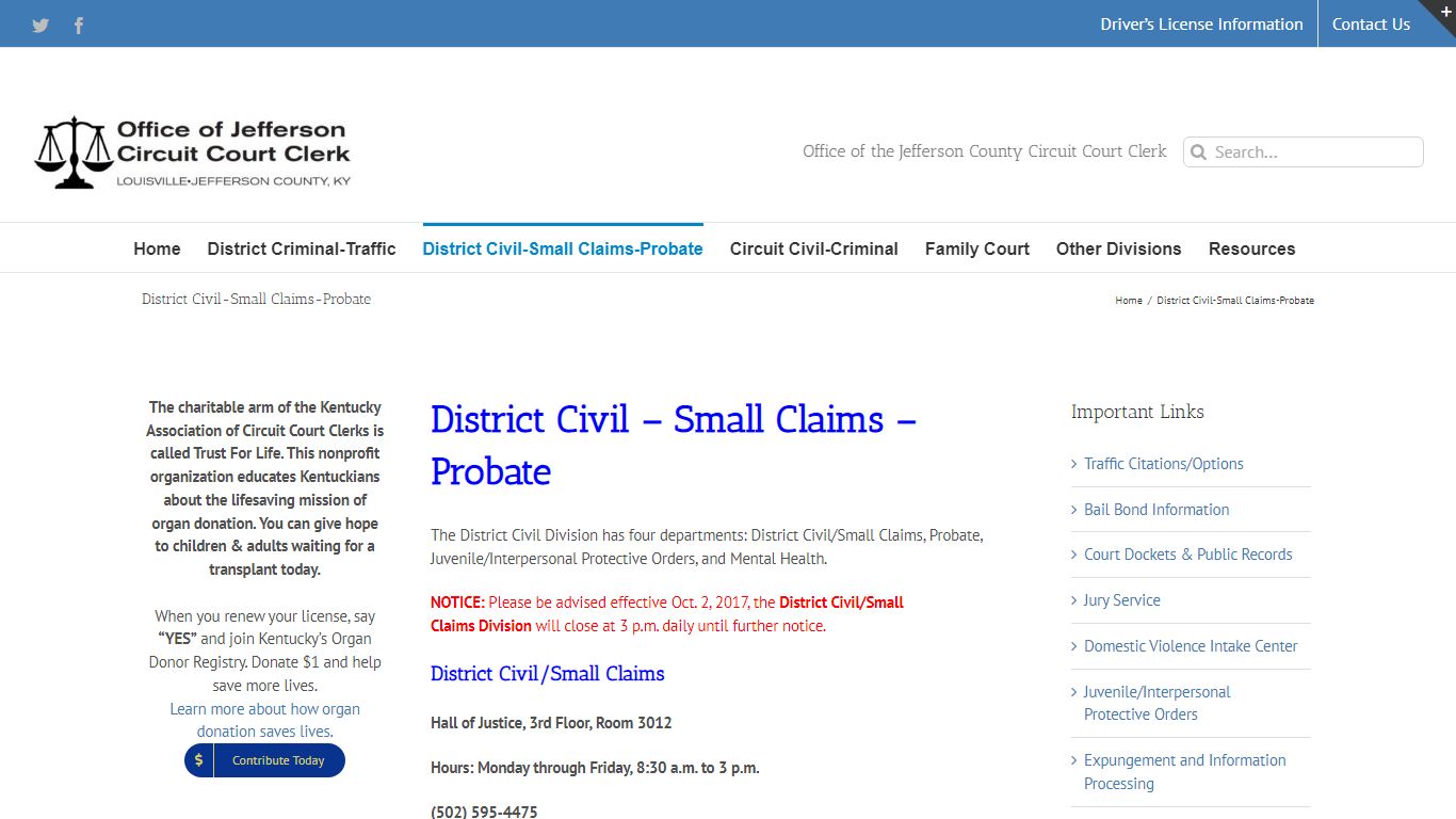 District Civil-Small Claims-Probate – Office of Jefferson Circuit Court ...